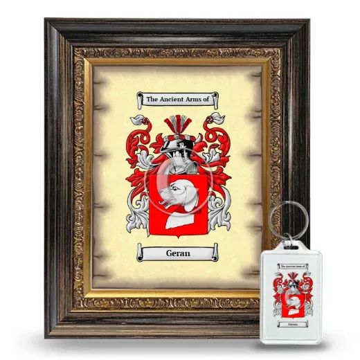 Geran Framed Coat of Arms and Keychain - Heirloom