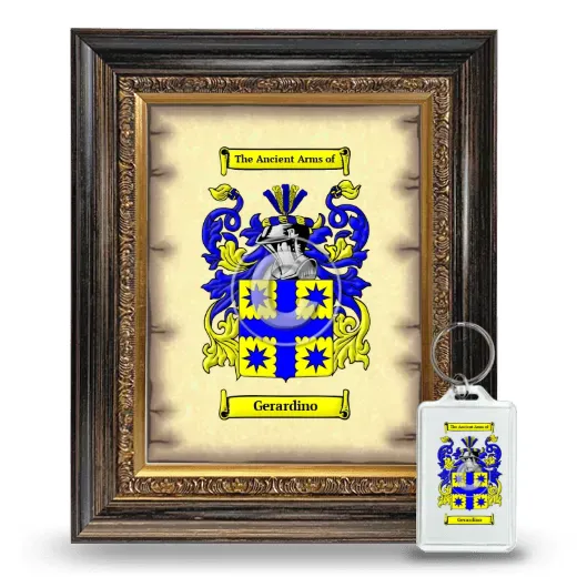 Gerardino Framed Coat of Arms and Keychain - Heirloom