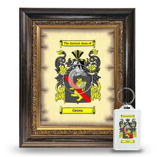 Geren Framed Coat of Arms and Keychain - Heirloom