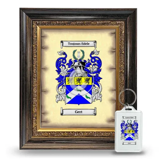 Gert Framed Coat of Arms and Keychain - Heirloom