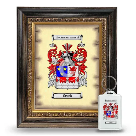 Gesch Framed Coat of Arms and Keychain - Heirloom