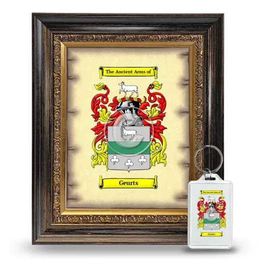 Geurts Framed Coat of Arms and Keychain - Heirloom