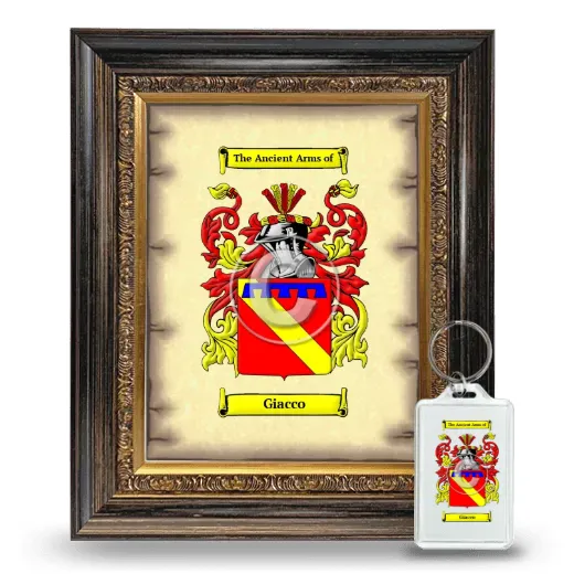 Giacco Framed Coat of Arms and Keychain - Heirloom