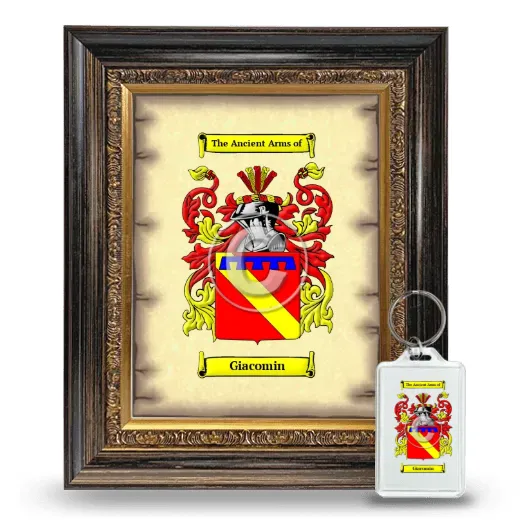 Giacomin Framed Coat of Arms and Keychain - Heirloom