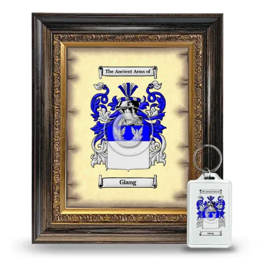 Giang Framed Coat of Arms and Keychain - Heirloom