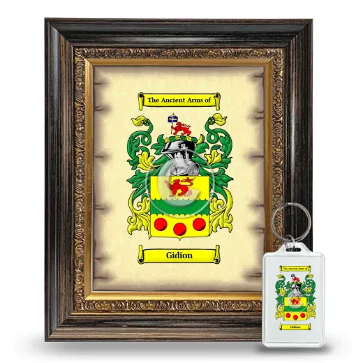 Gidion Framed Coat of Arms and Keychain - Heirloom