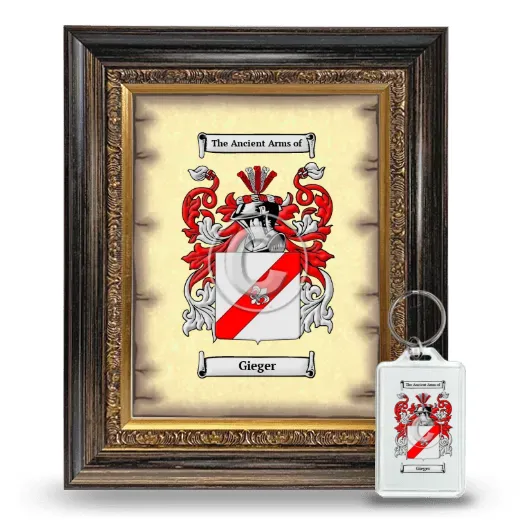 Gieger Framed Coat of Arms and Keychain - Heirloom