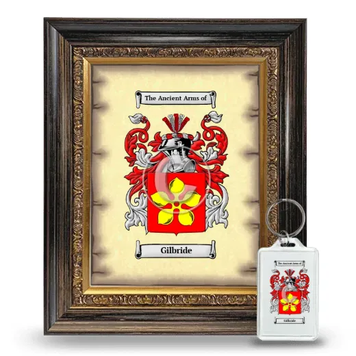 Gilbride Framed Coat of Arms and Keychain - Heirloom