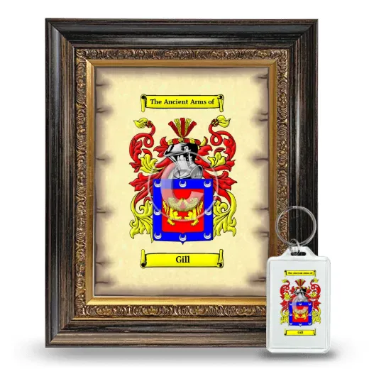 Gill Framed Coat of Arms and Keychain - Heirloom