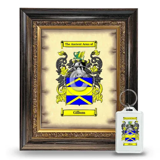 Gillum Framed Coat of Arms and Keychain - Heirloom