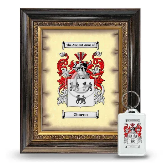 Gimeno Framed Coat of Arms and Keychain - Heirloom
