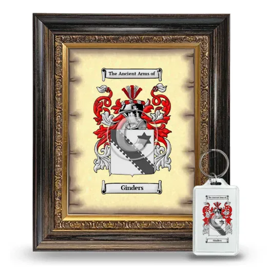Ginders Framed Coat of Arms and Keychain - Heirloom