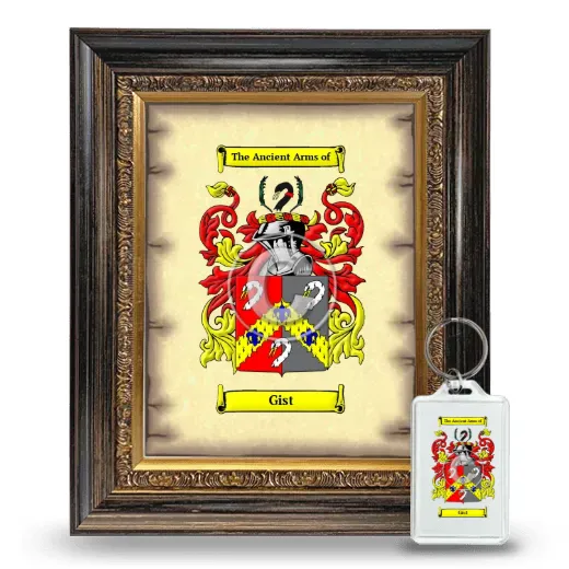 Gist Framed Coat of Arms and Keychain - Heirloom