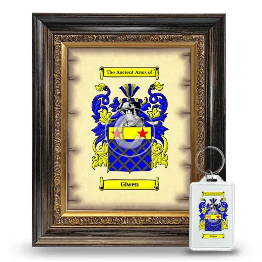 Giwen Framed Coat of Arms and Keychain - Heirloom