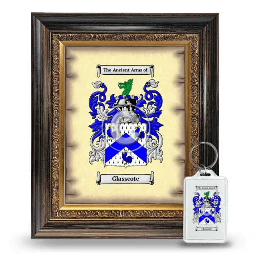 Glasscote Framed Coat of Arms and Keychain - Heirloom