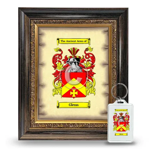 Glenn Framed Coat of Arms and Keychain - Heirloom