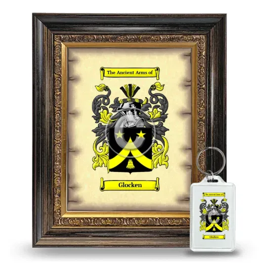 Glocken Framed Coat of Arms and Keychain - Heirloom