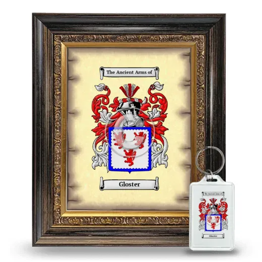 Gloster Framed Coat of Arms and Keychain - Heirloom