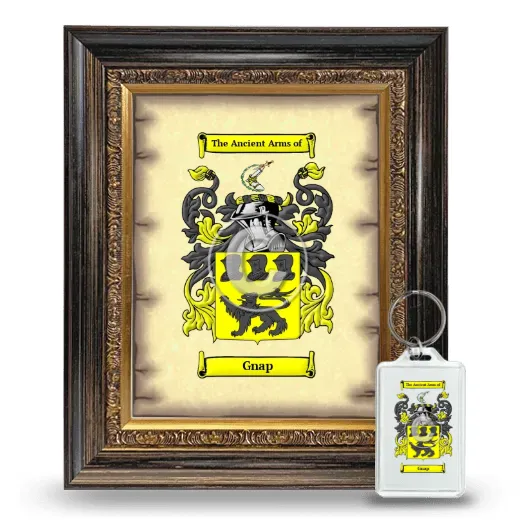 Gnap Framed Coat of Arms and Keychain - Heirloom