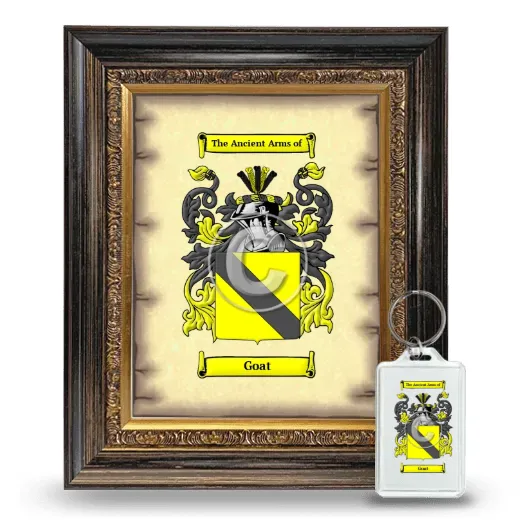 Goat Framed Coat of Arms and Keychain - Heirloom
