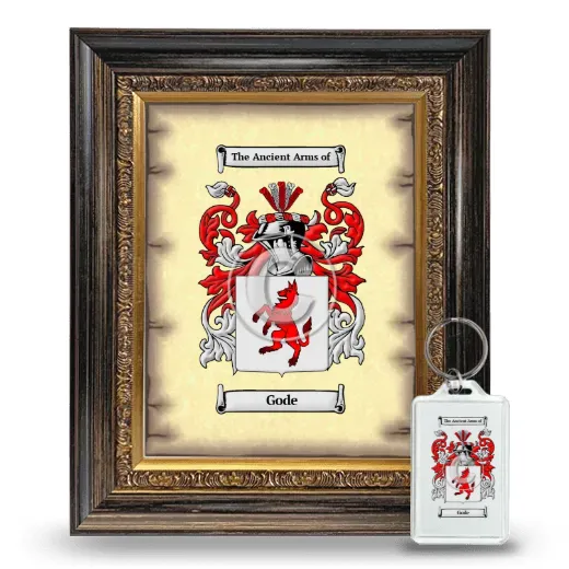 Gode Framed Coat of Arms and Keychain - Heirloom