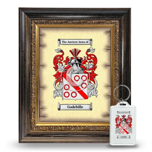 Godebille Framed Coat of Arms and Keychain - Heirloom