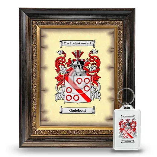 Godebout Framed Coat of Arms and Keychain - Heirloom