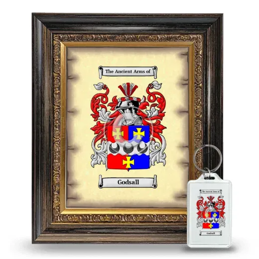 Godsall Framed Coat of Arms and Keychain - Heirloom