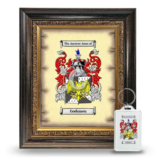 Godsmen Framed Coat of Arms and Keychain - Heirloom