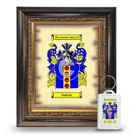 Goetze Framed Coat of Arms and Keychain - Heirloom