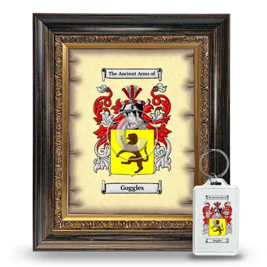 Goggles Framed Coat of Arms and Keychain - Heirloom