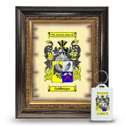 Goldberger Framed Coat of Arms and Keychain - Heirloom