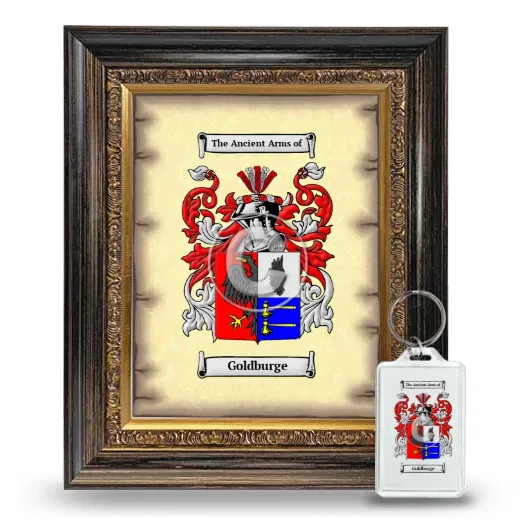 Goldburge Framed Coat of Arms and Keychain - Heirloom