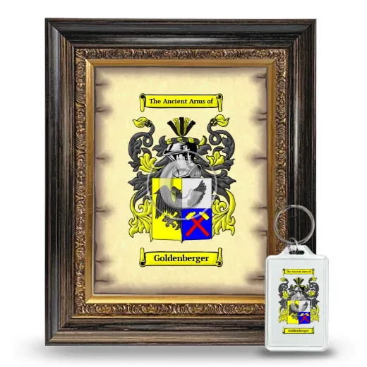 Goldenberger Framed Coat of Arms and Keychain - Heirloom