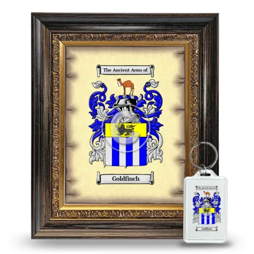 Goldfinch Framed Coat of Arms and Keychain - Heirloom