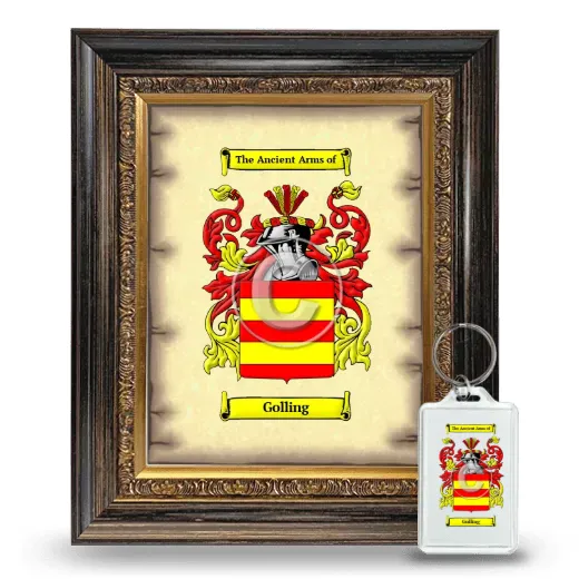Golling Framed Coat of Arms and Keychain - Heirloom