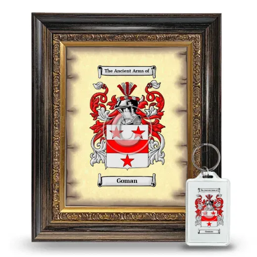 Goman Framed Coat of Arms and Keychain - Heirloom