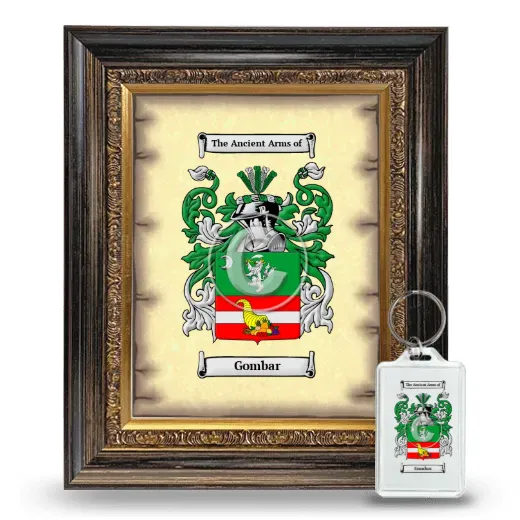 Gombar Framed Coat of Arms and Keychain - Heirloom