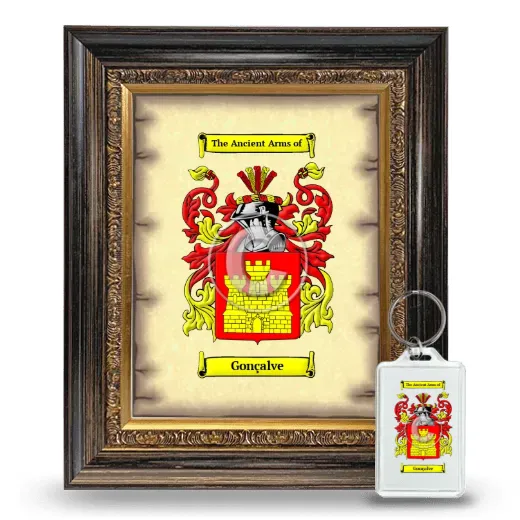 Gonçalve Framed Coat of Arms and Keychain - Heirloom