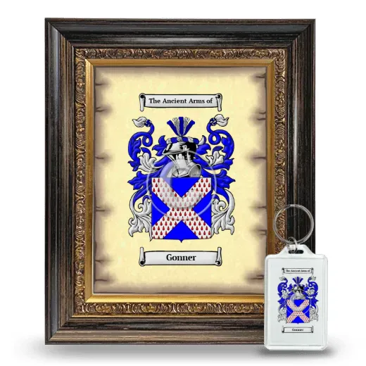 Gonner Framed Coat of Arms and Keychain - Heirloom