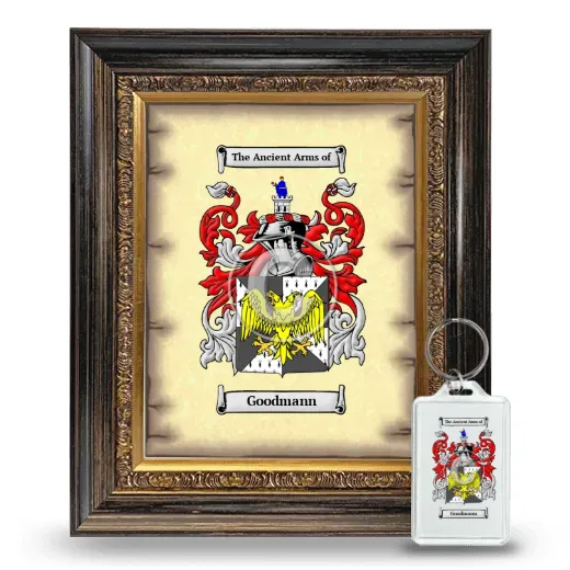 Goodmann Framed Coat of Arms and Keychain - Heirloom