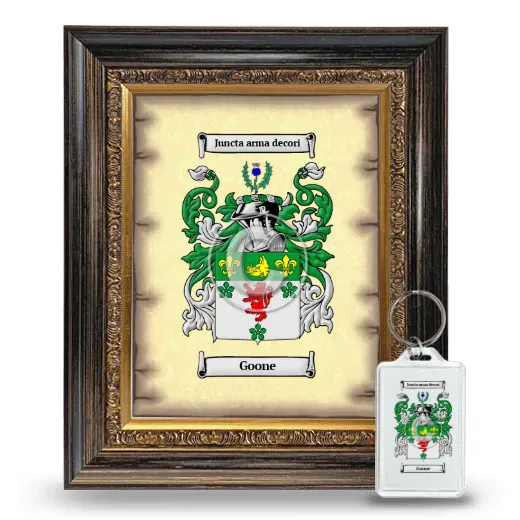 Goone Framed Coat of Arms and Keychain - Heirloom