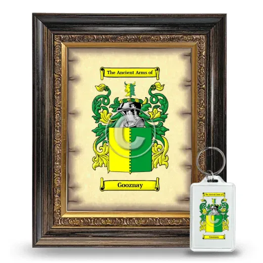 Gooznay Framed Coat of Arms and Keychain - Heirloom