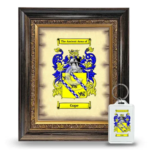 Gope Framed Coat of Arms and Keychain - Heirloom