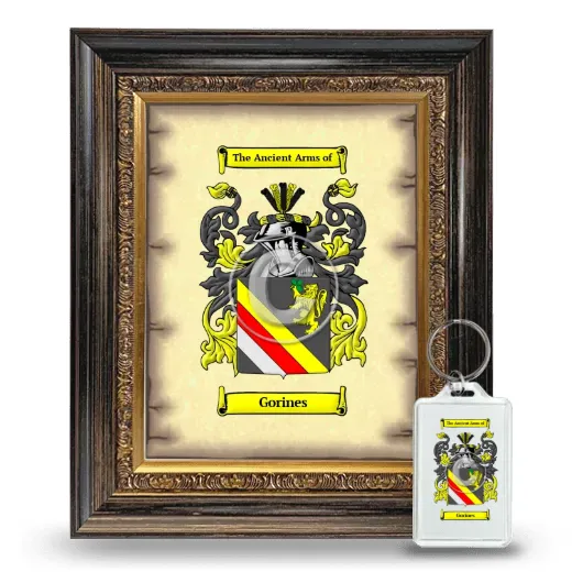 Gorines Framed Coat of Arms and Keychain - Heirloom