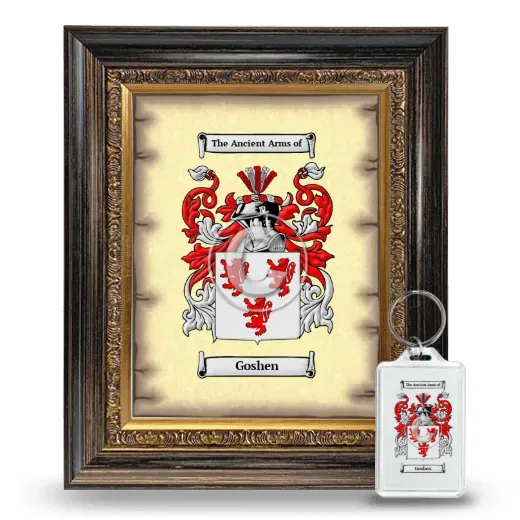 Goshen Framed Coat of Arms and Keychain - Heirloom