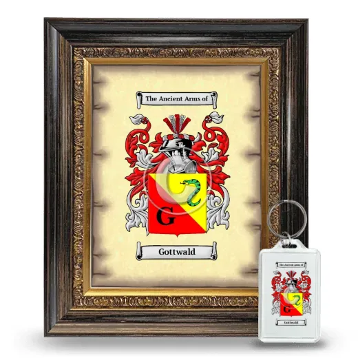 Gottwald Framed Coat of Arms and Keychain - Heirloom