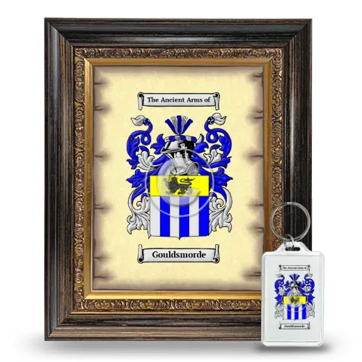 Gouldsmorde Framed Coat of Arms and Keychain - Heirloom