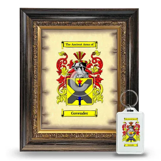 Govender Framed Coat of Arms and Keychain - Heirloom