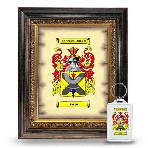 Govin Framed Coat of Arms and Keychain - Heirloom